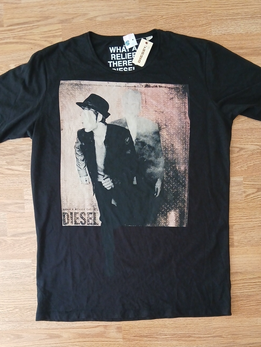 NWT Men's Vintage Y2K Diesel Designer Art Graphic T-Shirt Size XXL